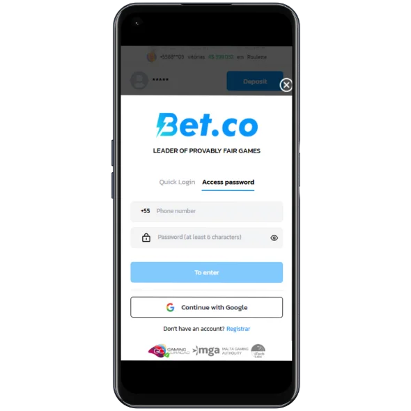 Betco Casino Account