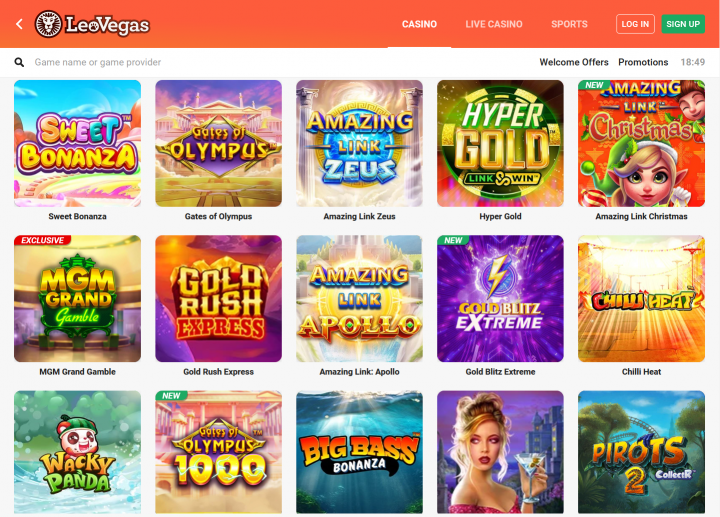 Exclusive Games Only in the LeoVegas Casino App.